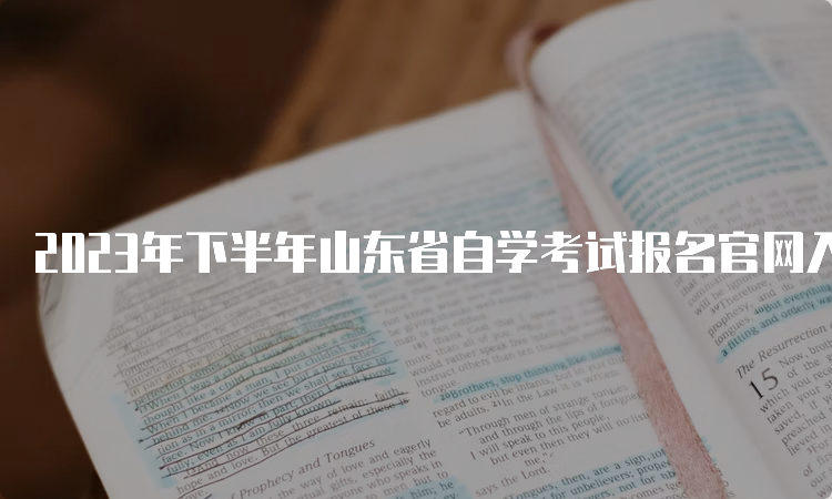 2023年下半年山东省自学考试报名官网入口在何处？山东教育考试院