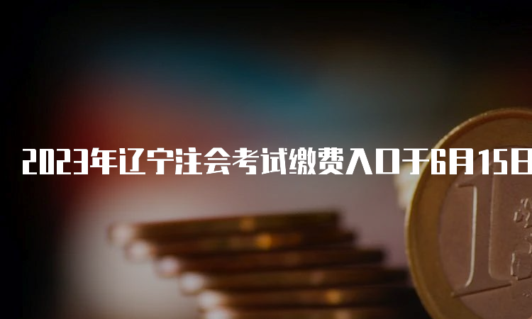 2023年辽宁注会考试缴费入口于6月15日开通