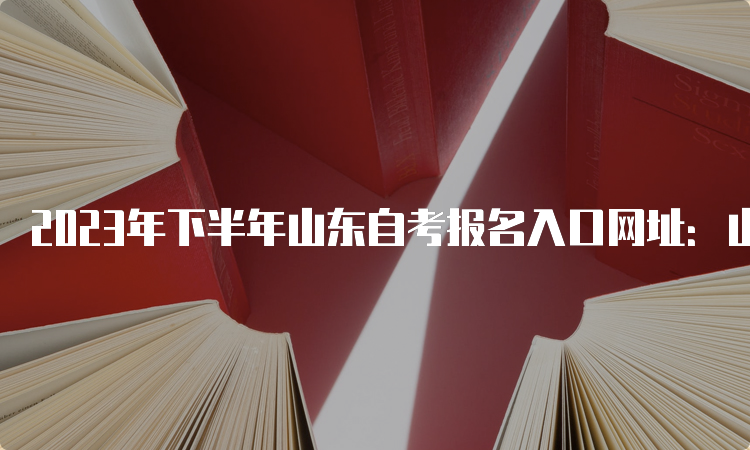 2023年下半年山东自考报名入口网址：山东教育考试院