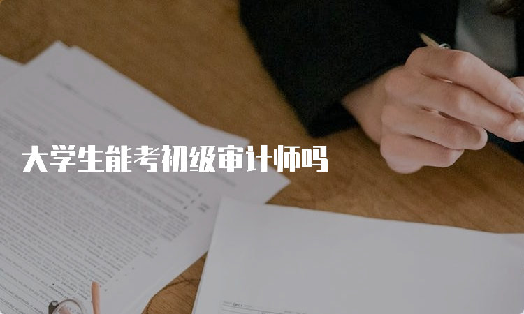 大学生能考初级审计师吗