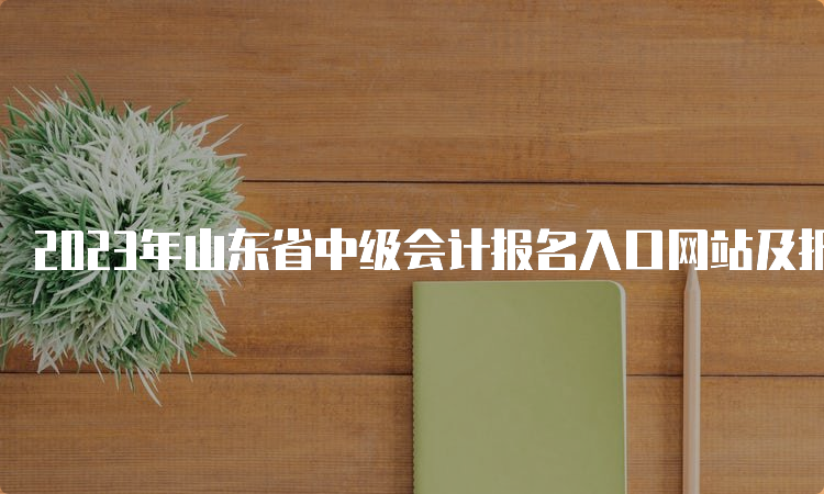 2023年山东省中级会计报名入口网站及报名流程