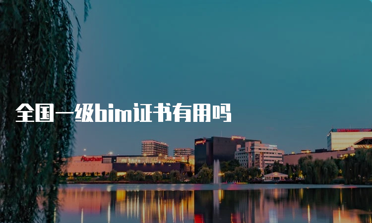 全国一级bim证书有用吗