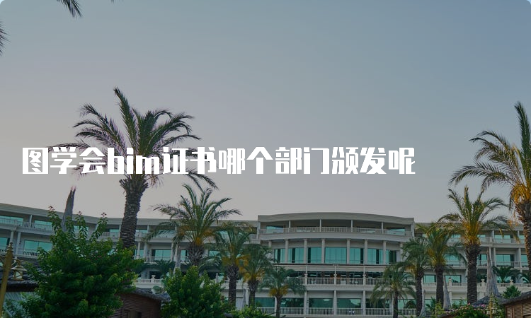 图学会bim证书哪个部门颁发呢