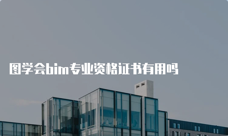 图学会bim专业资格证书有用吗