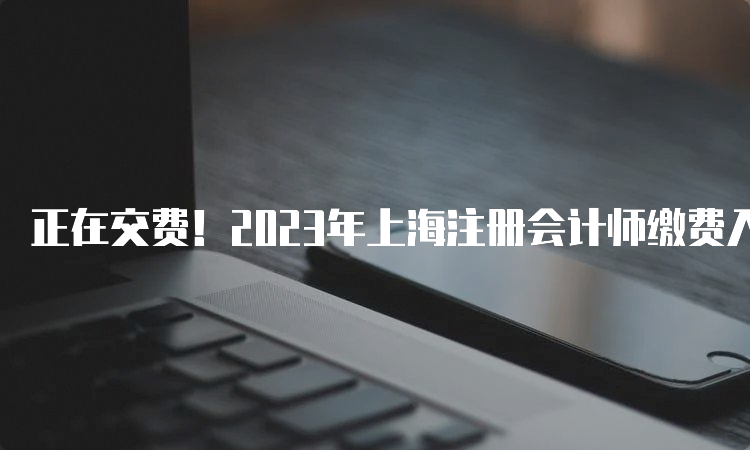 正在交费！2023年上海注册会计师缴费入口官网：中注协