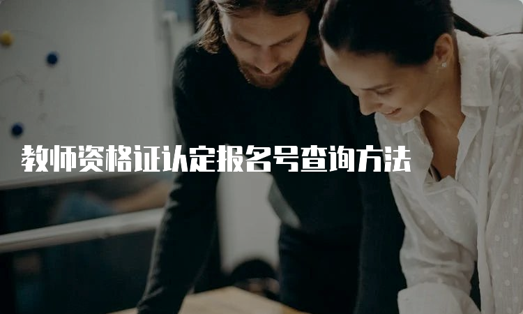 教师资格证认定报名号查询方法