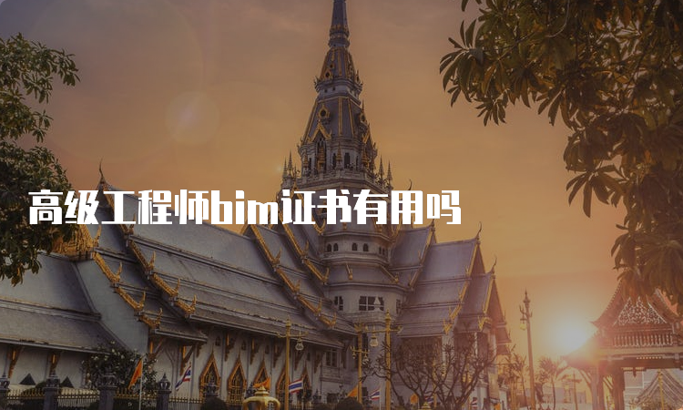 高级工程师bim证书有用吗