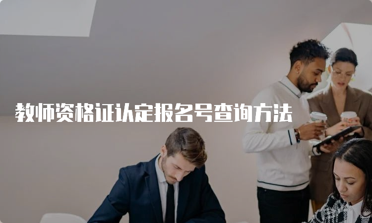 教师资格证认定报名号查询方法