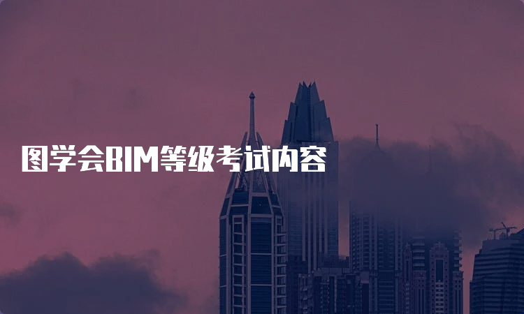 图学会BIM等级考试内容