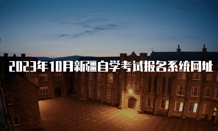 2023年10月新疆自学考试报名系统网址