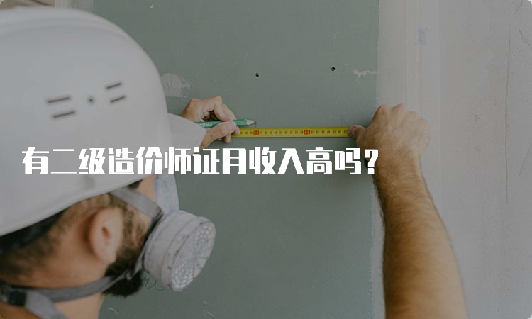 有二级造价师证月收入高吗？