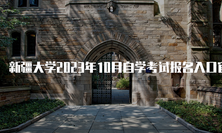 新疆大学2023年10月自学考试报名入口官网