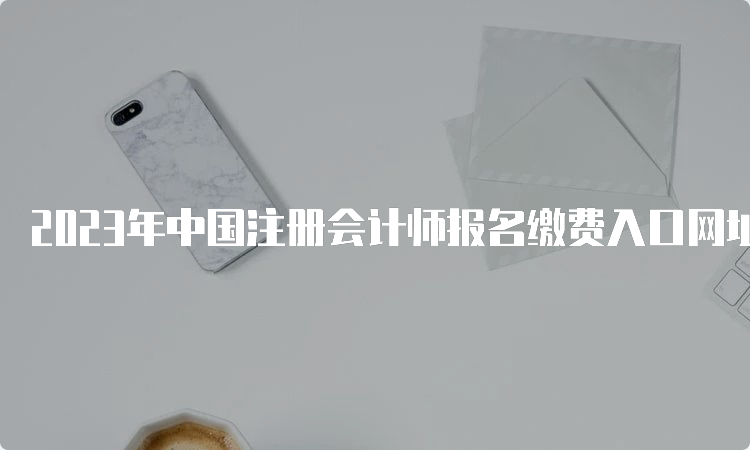 2023年中国注册会计师报名缴费入口网址：中注协