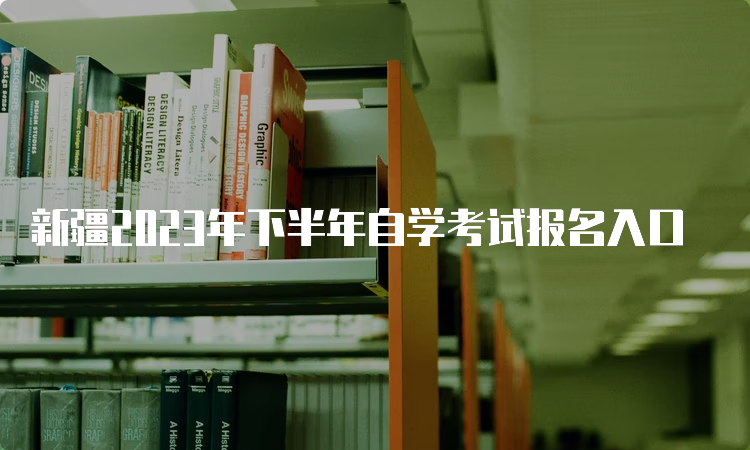 新疆2023年下半年自学考试报名入口