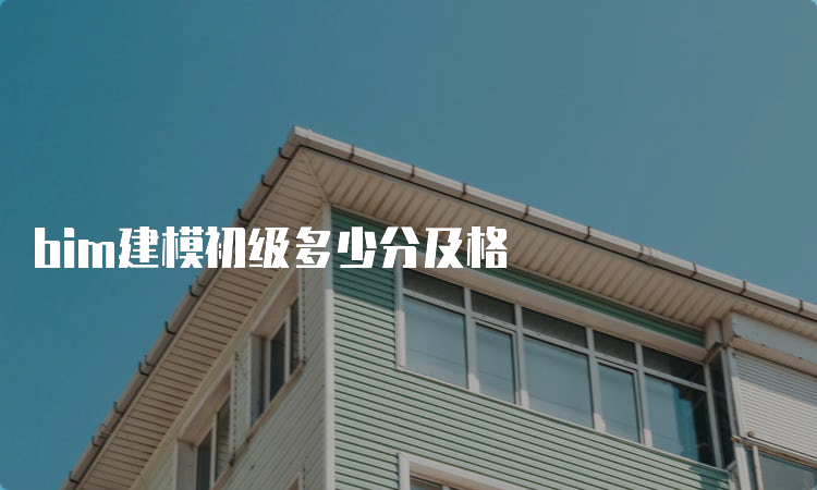 bim建模初级多少分及格