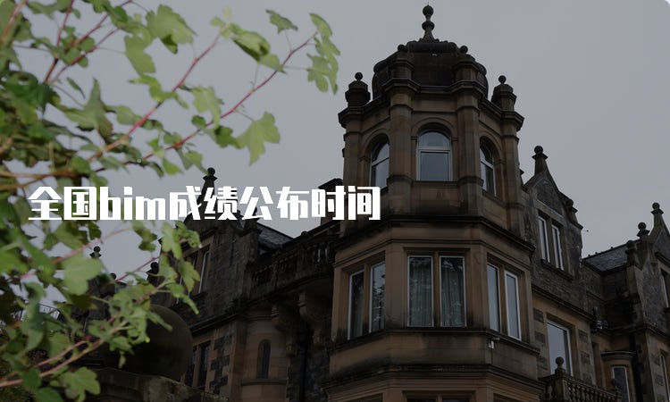 全国bim成绩公布时间