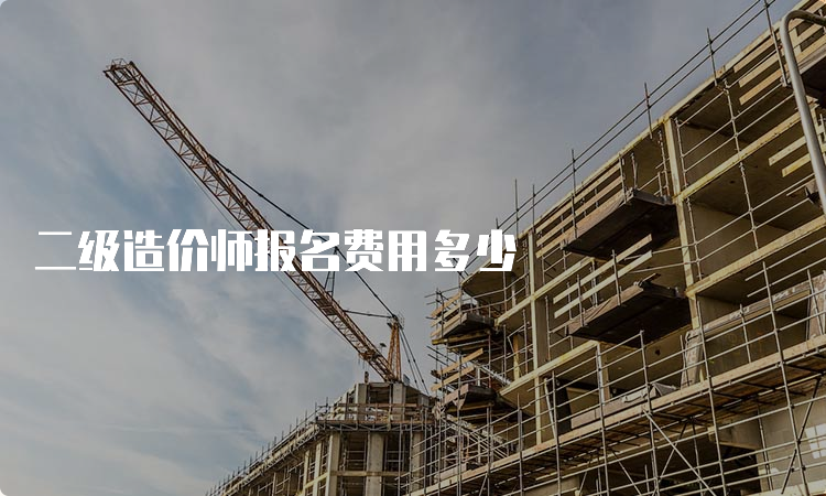 二级造价师报名费用多少