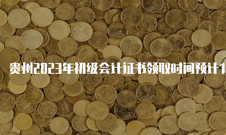 贵州2023年初级会计证书领取时间预计10月开始发放