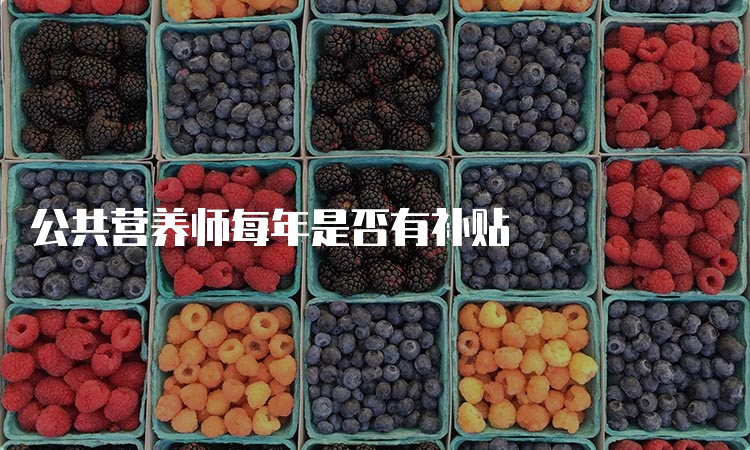 公共营养师每年是否有补贴