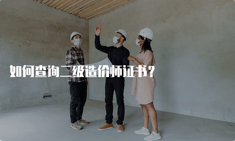 如何查询二级造价师证书？