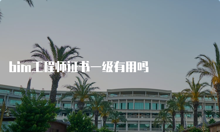 bim工程师证书一级有用吗