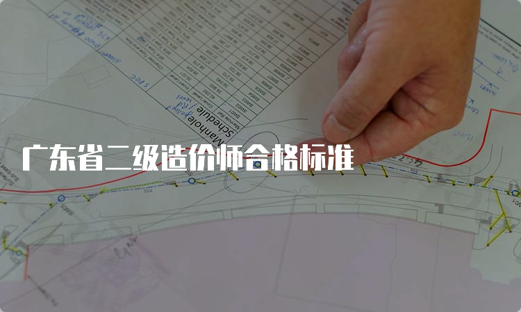 广东省二级造价师合格标准