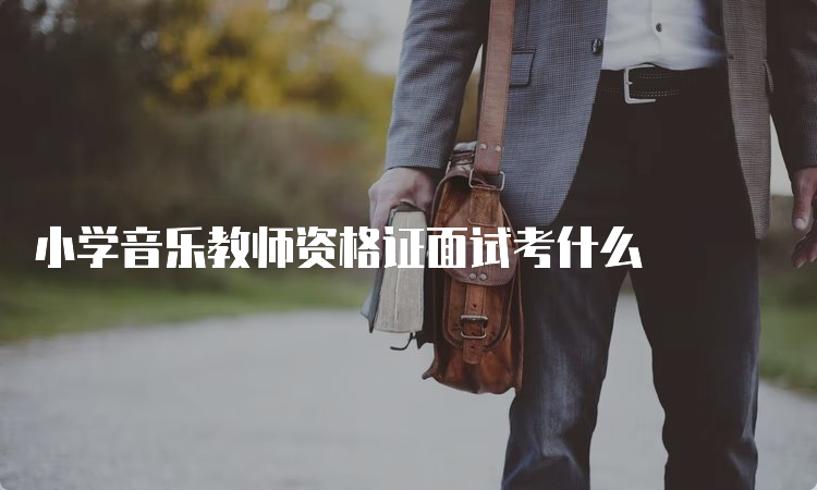 小学音乐教师资格证面试考什么