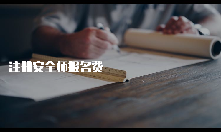 注册安全师报名费