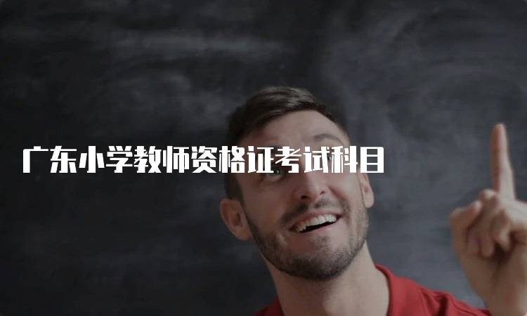 广东小学教师资格证考试科目