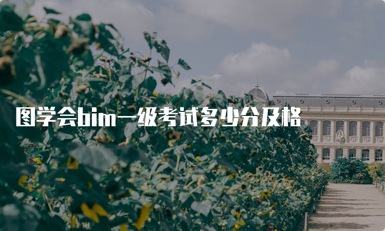 图学会bim一级考试多少分及格