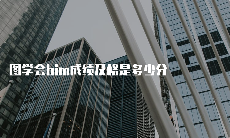 图学会bim成绩及格是多少分