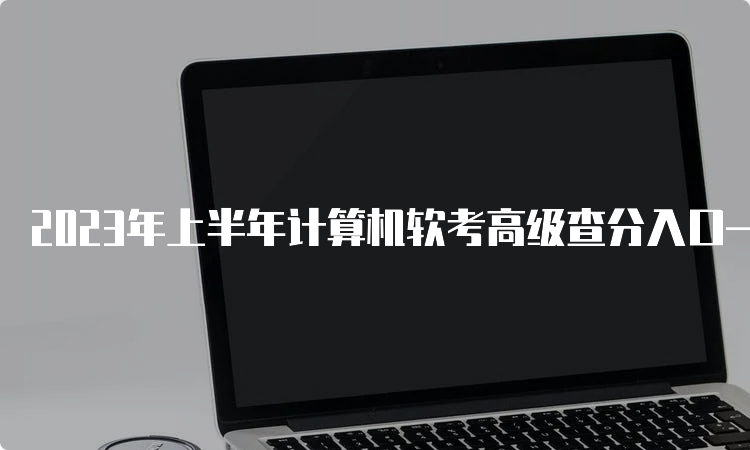 2023年上半年计算机软考高级查分入口—天津