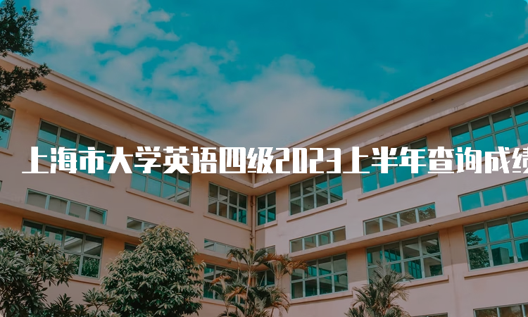 上海市大学英语四级2023上半年查询成绩时间：8月中下旬