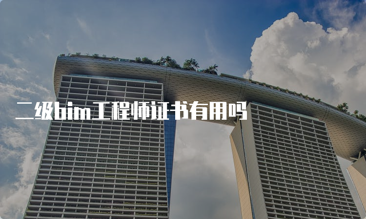 二级bim工程师证书有用吗