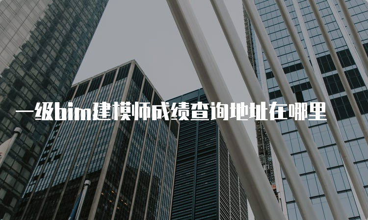 一级bim建模师成绩查询地址在哪里