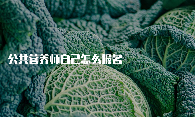 公共营养师自己怎么报名