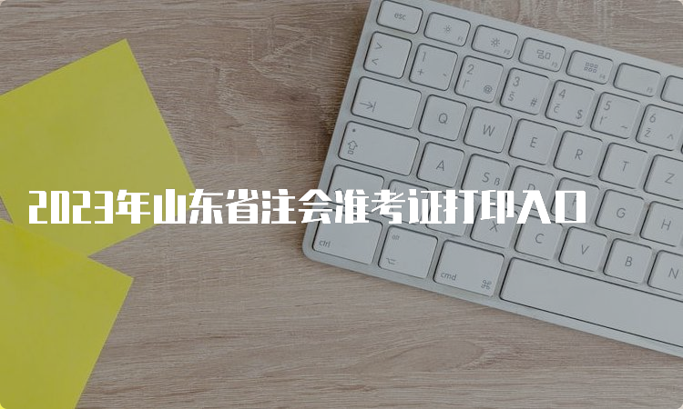 2023年山东省注会准考证打印入口