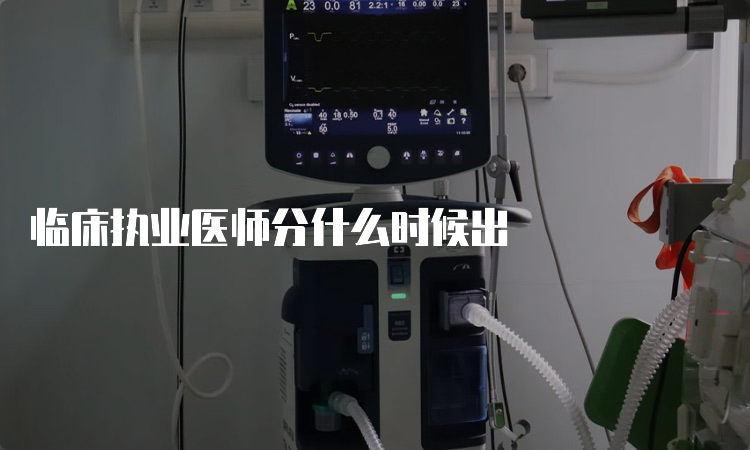 临床执业医师分什么时候出