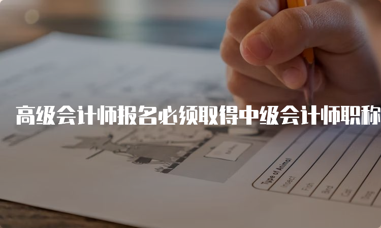 高级会计师报名必须取得中级会计师职称吗