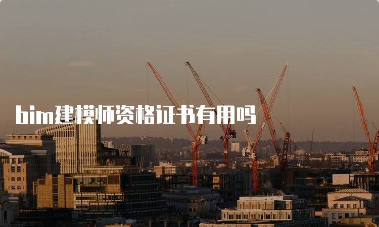 bim建模师资格证书有用吗