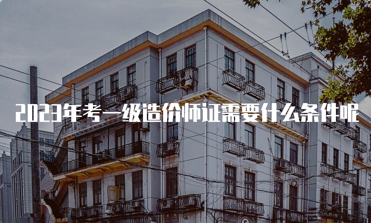 2023年考一级造价师证需要什么条件呢