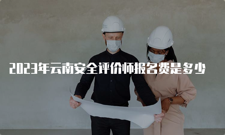 2023年云南安全评价师报名费是多少