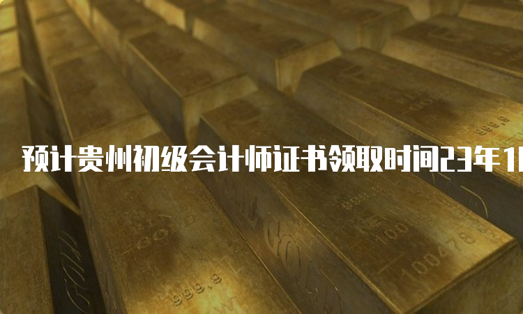 预计贵州初级会计师证书领取时间23年10月开始发放