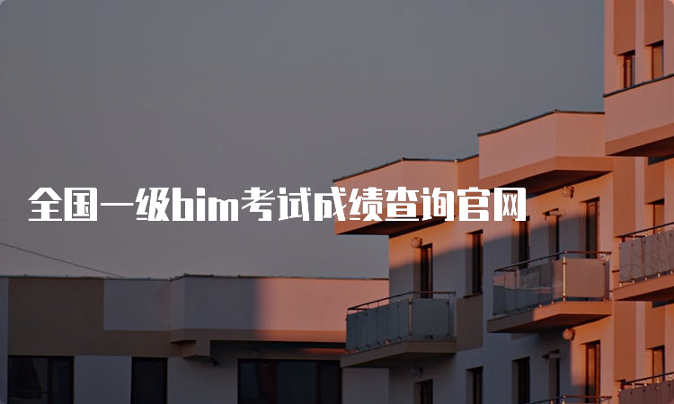 全国一级bim考试成绩查询官网