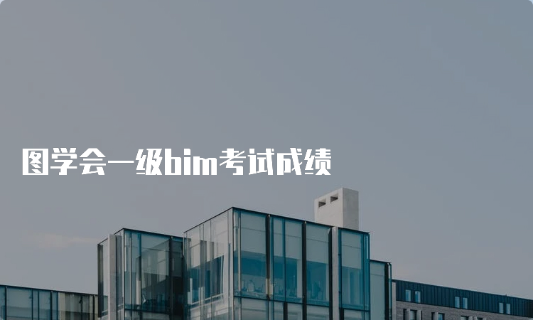 图学会一级bim考试成绩