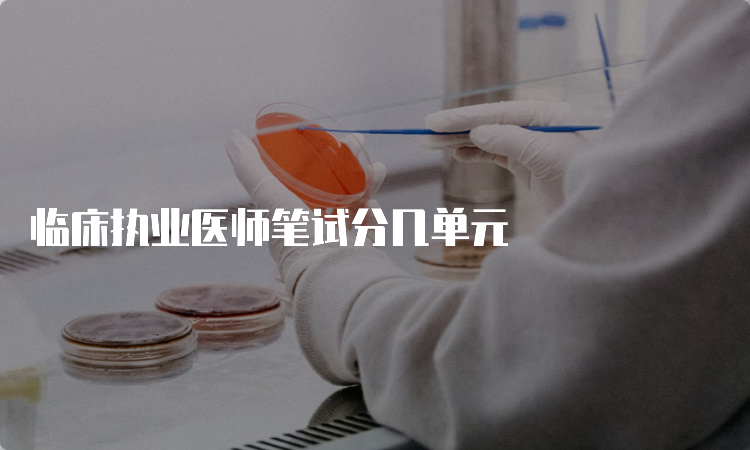 临床执业医师笔试分几单元