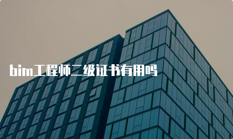 bim工程师二级证书有用吗