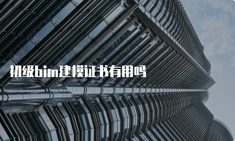 初级bim建模证书有用吗