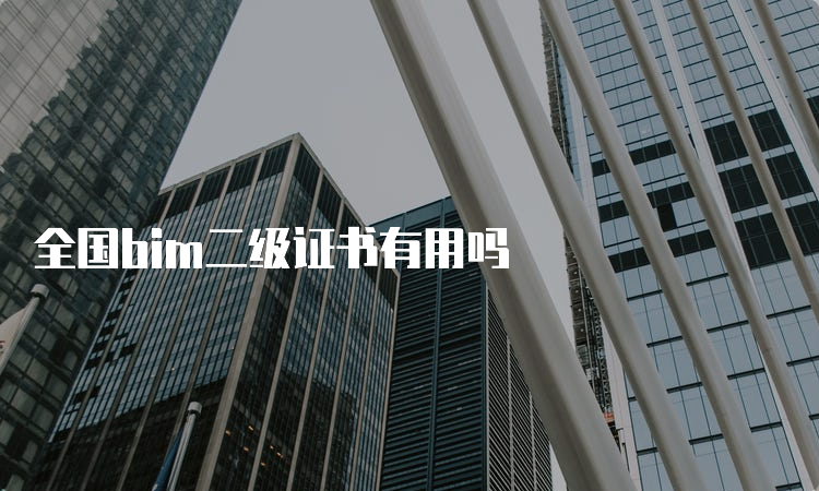 全国bim二级证书有用吗