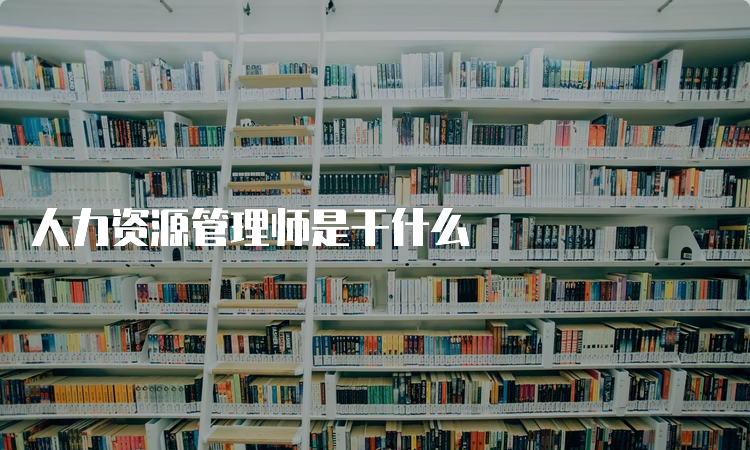 人力资源管理师是干什么